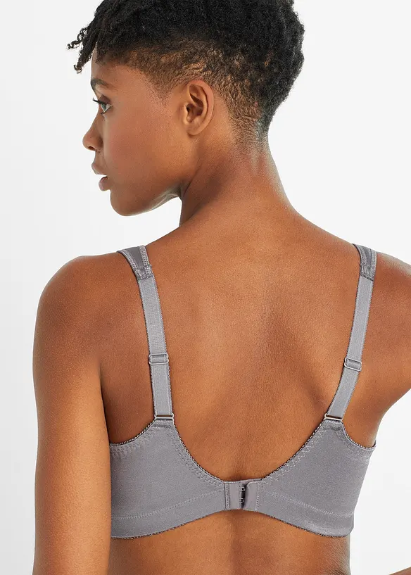 Lot de 2 soutiens-gorge grand maintien sans armatures avec bretelles rembourrées, bonprix
