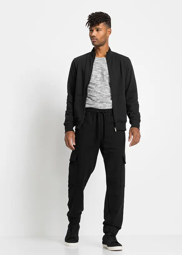Pantalon de jogging avec poches cargo, loose, bonprix