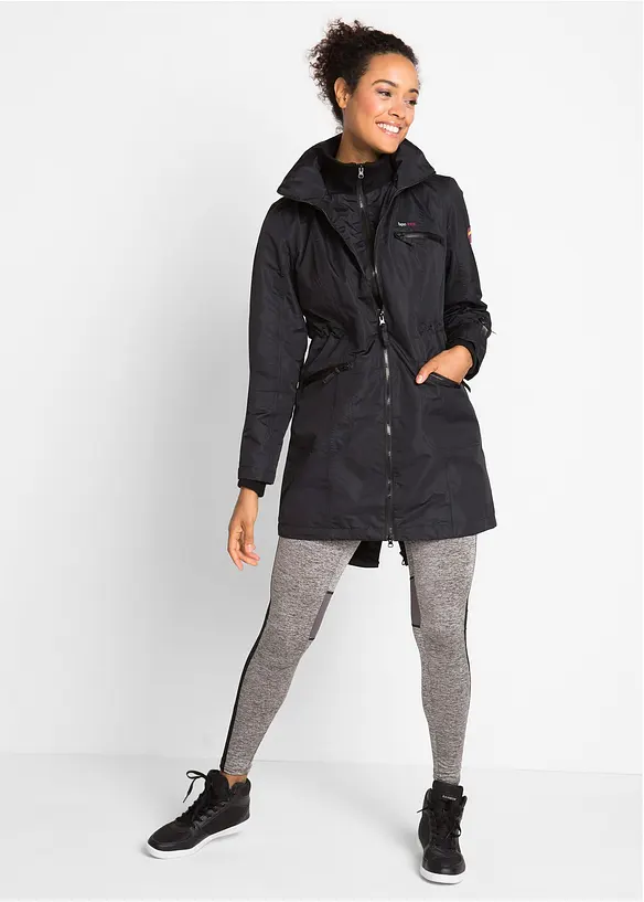 Parka de mi-saison imperméable à capuche, style 2-en-1, bonprix