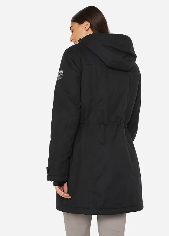 Parka fonctionnelle imperméable avec polaire peluche et capuche, bonprix