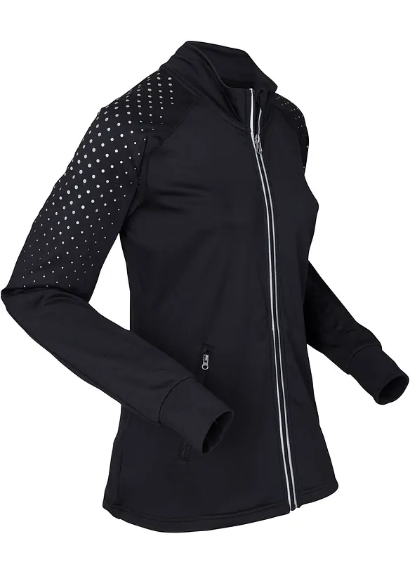Gilet sweat thermo avec imprimé réfléchissant, bonprix