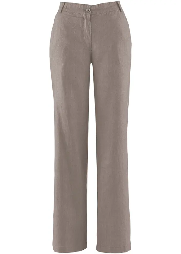 Pantalon tissé en lin et coton, bonprix