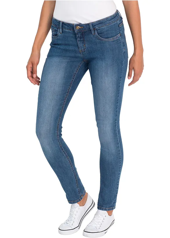 Jean skinny taille mi-haute, extensible, bonprix