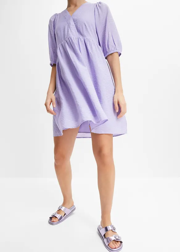 Robe tissée évasée avec manches bouffantes, RAINBOW