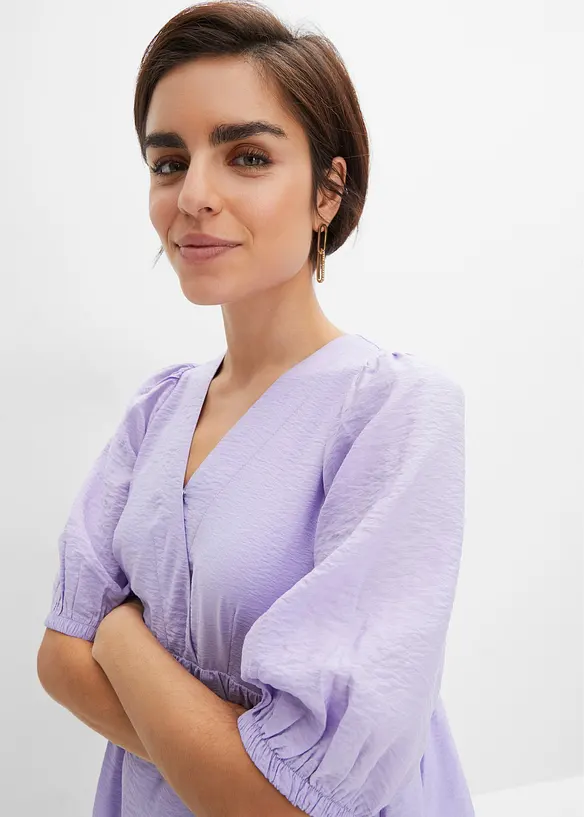 Robe tissée évasée avec manches bouffantes, RAINBOW