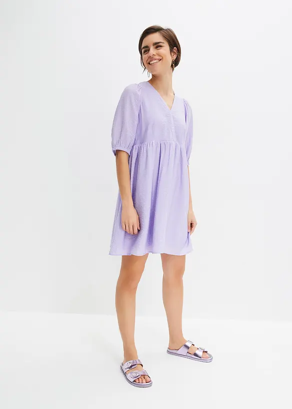 Robe tissée évasée avec manches bouffantes, RAINBOW