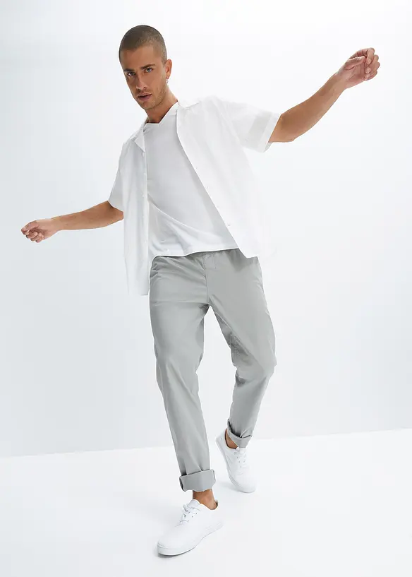 Pantalon droit extensible taille élastiquée, regular, bonprix