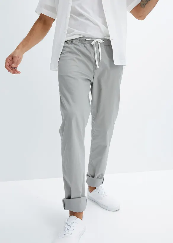 Pantalon droit extensible taille élastiquée, regular, bonprix