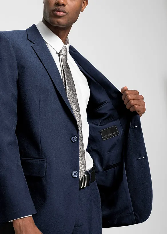 Costume 4 pièces : veste de costume, pantalon, chemise, cravate, bonprix