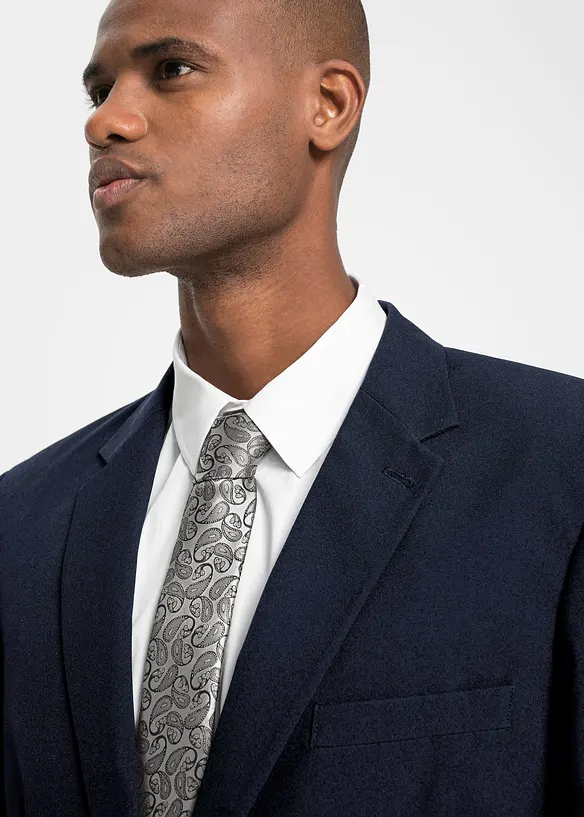 Costume 4 pièces : veste de costume, pantalon, chemise, cravate, bonprix