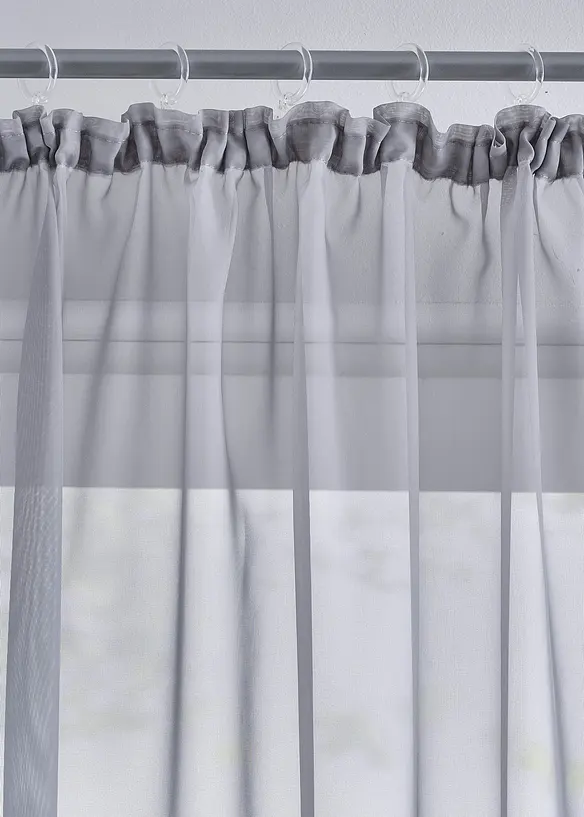 Lot de 2 voilages unis, bonprix