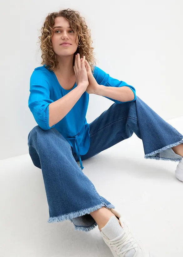 Tunique effet froissé en viscose douce, bonprix