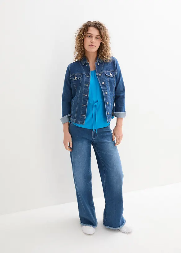 Tunique effet froissé en viscose douce, bonprix
