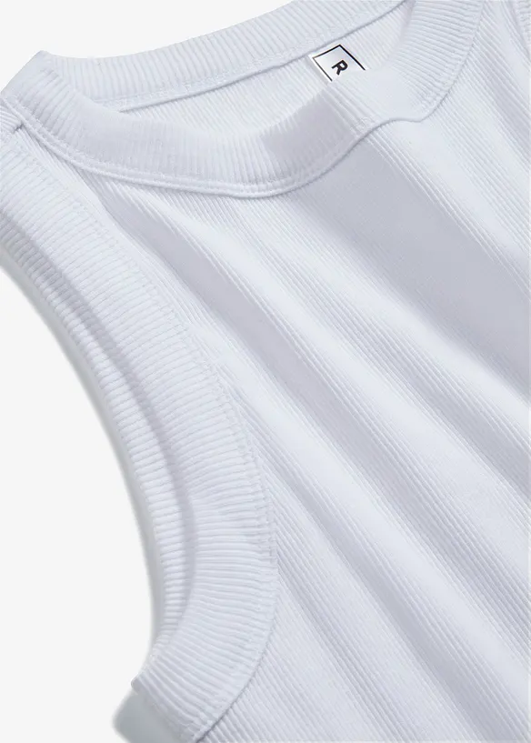 Débardeur côtelé 100% coton, bonprix