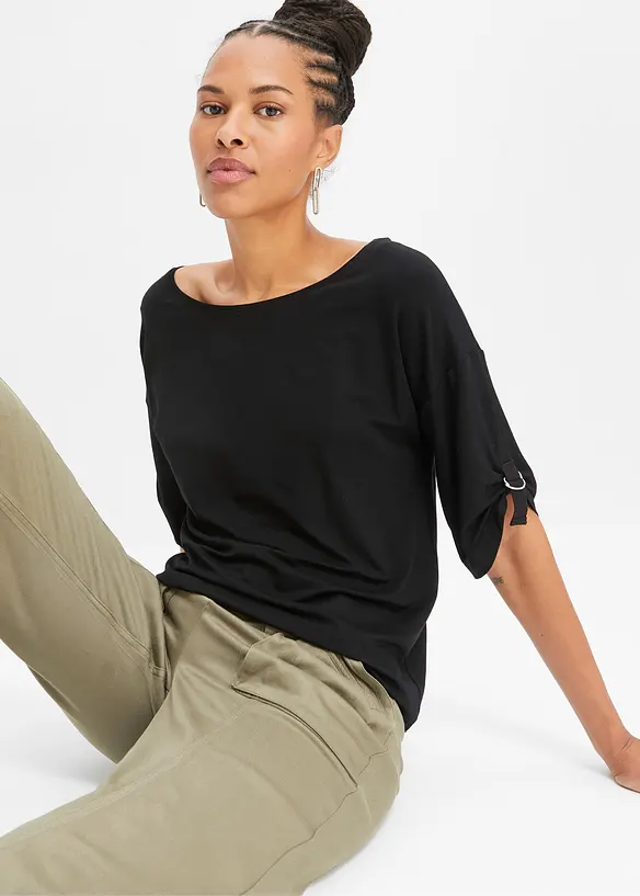 T-shirt à encolure bateau, bonprix