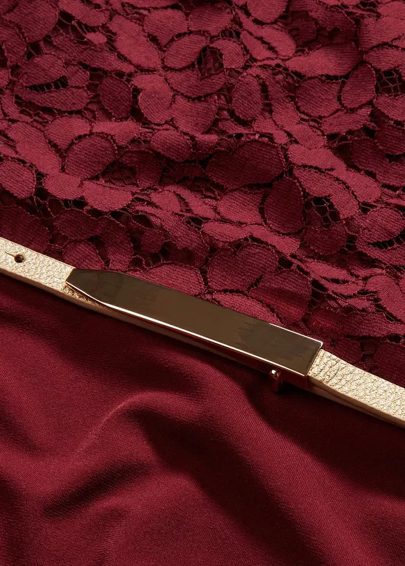 Robe longue de soirée avec ceinture (Ens. 2 pces.), bonprix