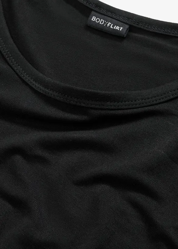 T-shirt à col rond en viscose douce, bonprix