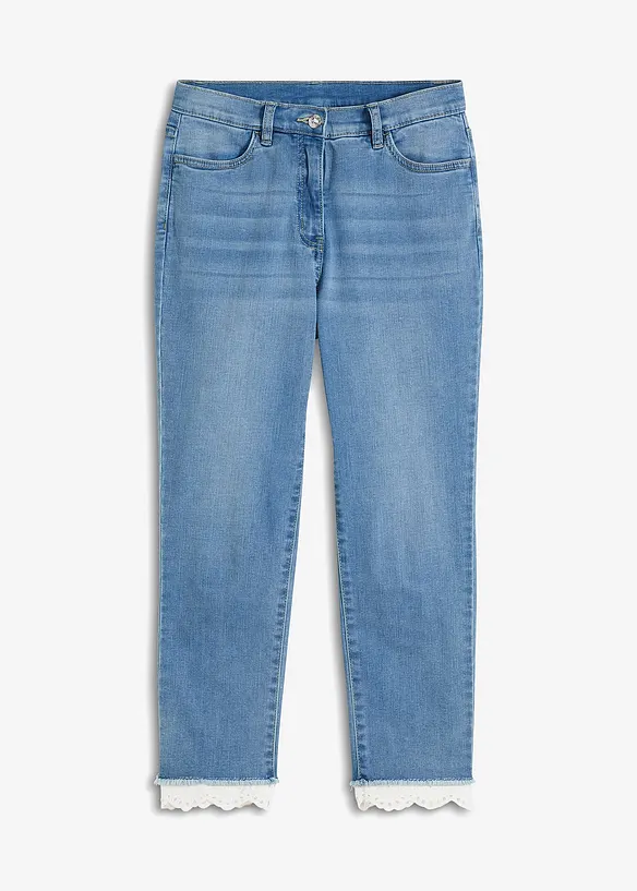 Jean extensible avec bordure en bas de jambe, bonprix