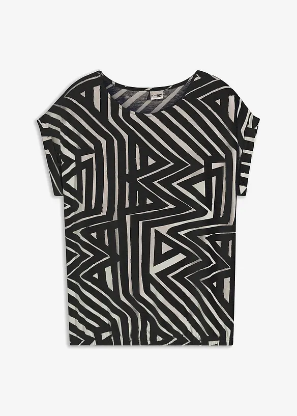 T-shirt fluide et oversize en viscose extensible, bonprix