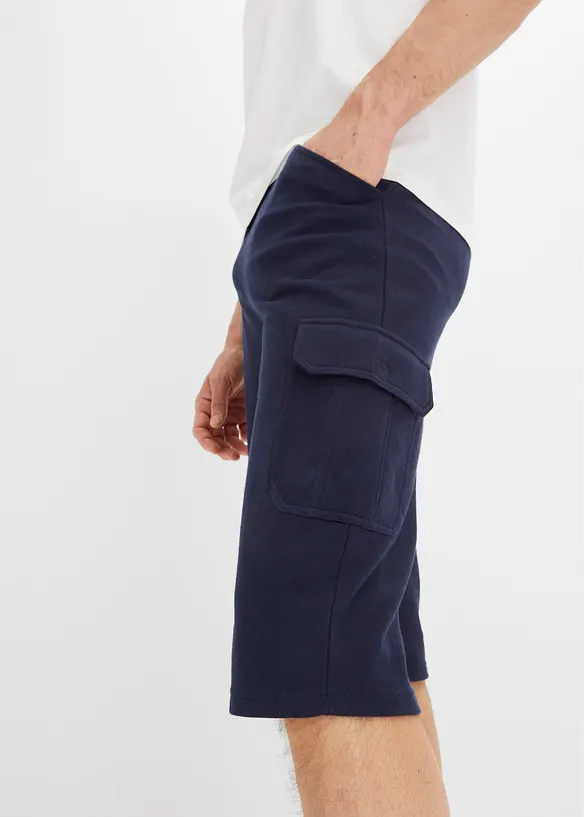 Bermuda cargo long en molleton 100% coton, Regular, bonprix