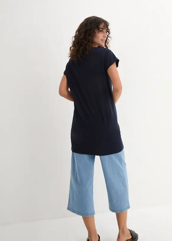 T-shirt long et boxy à manches courtes, bonprix
