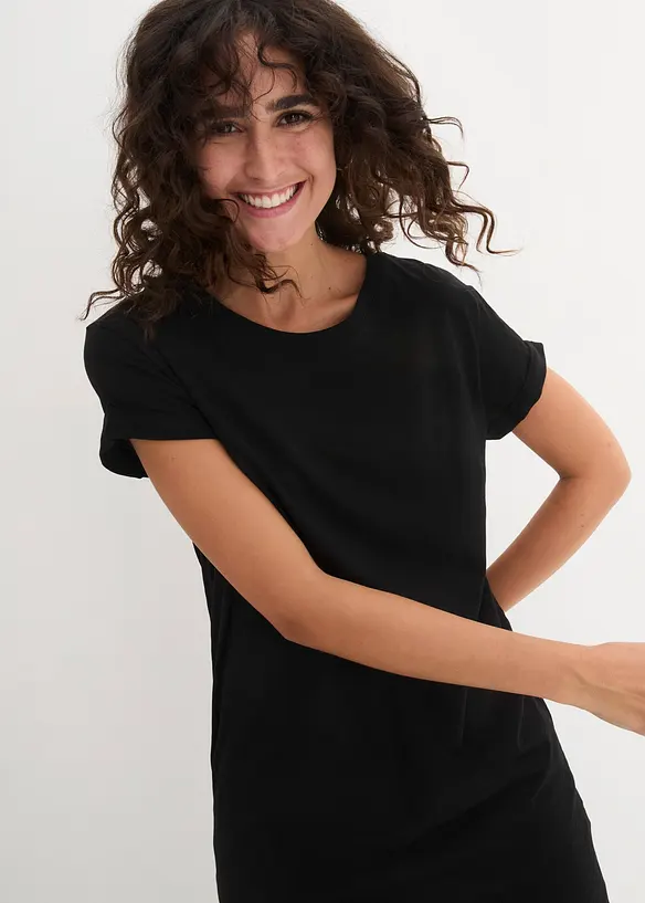 T-shirt long et boxy à manches courtes, bonprix