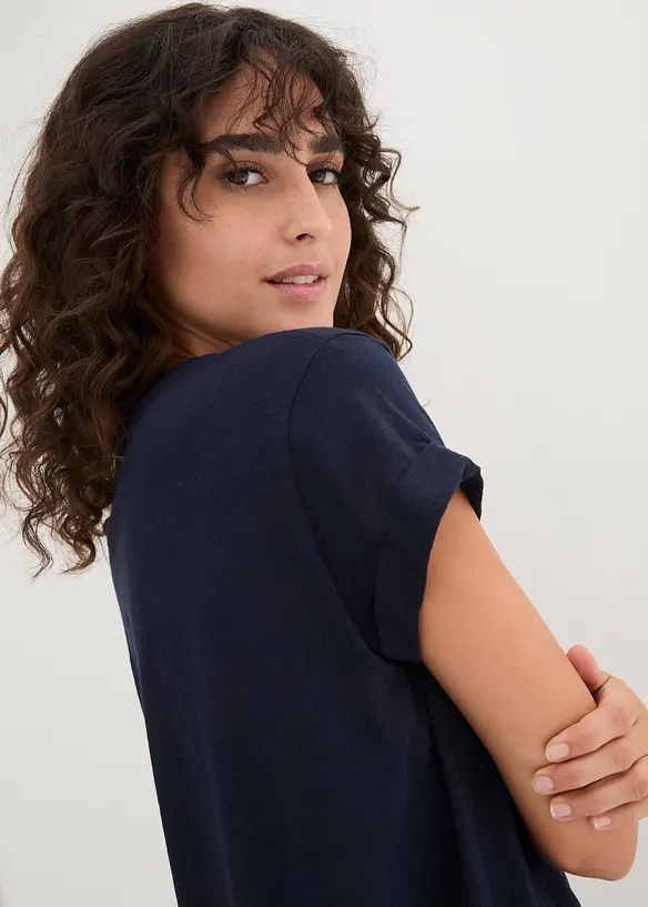 T-shirt long et boxy à manches courtes, bonprix