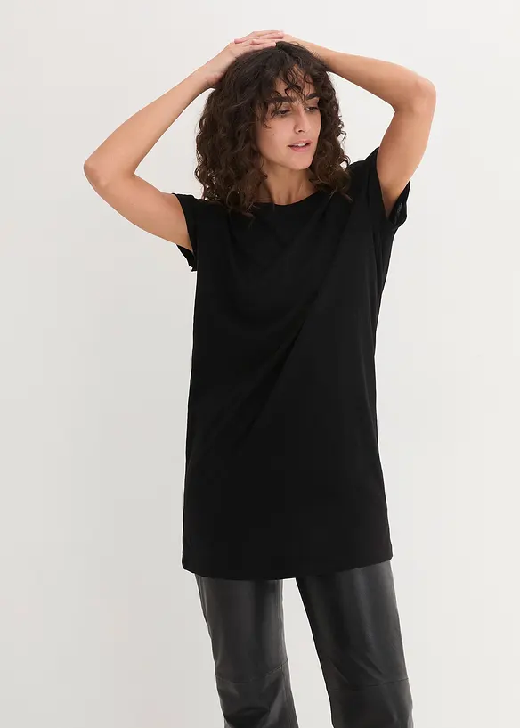 T-shirt long et boxy à manches courtes, bonprix