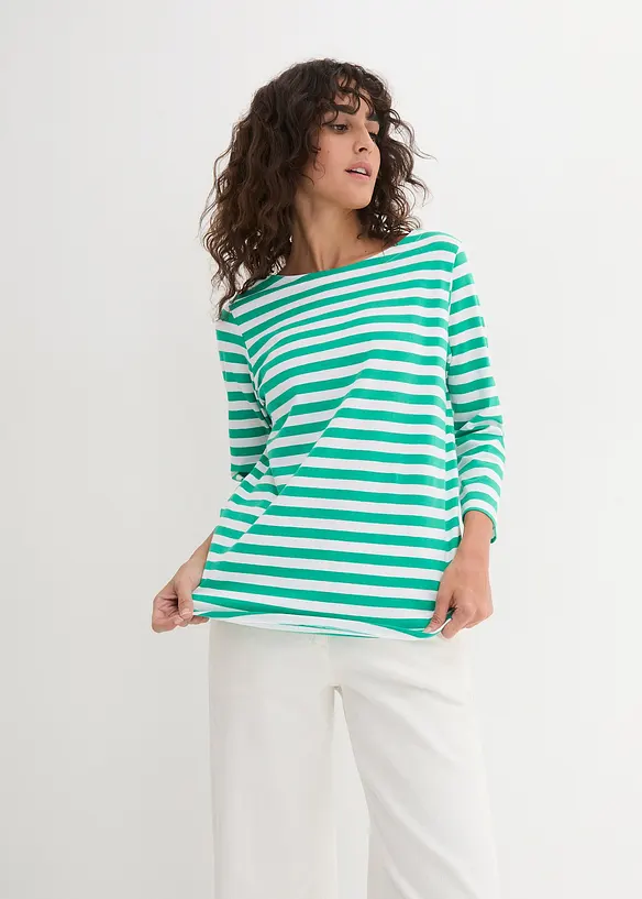 T-shirt à encolure bateau, bonprix