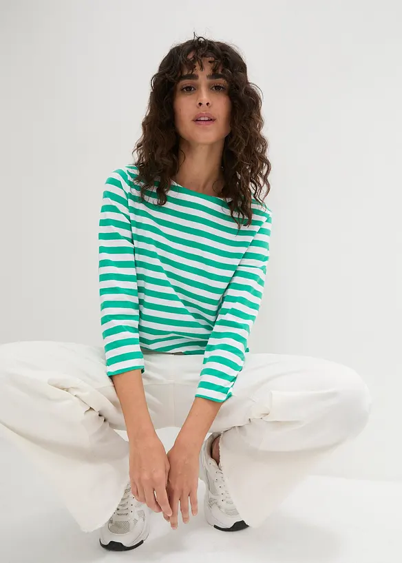 T-shirt à encolure bateau, bonprix