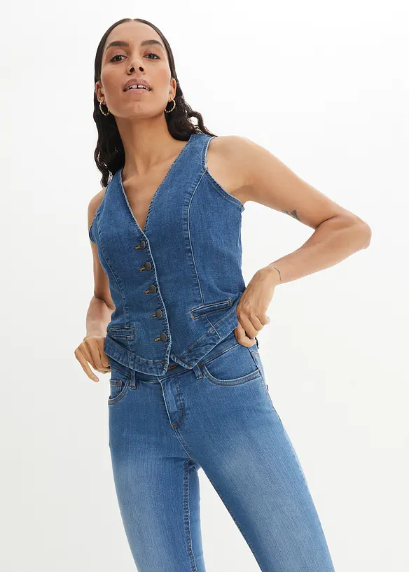 Jean skinny taille mi-haute, extensible, bonprix