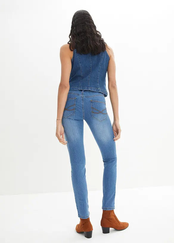 Jean skinny taille mi-haute, extensible, bonprix