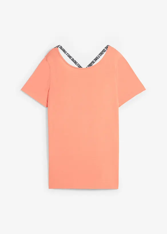 T-shirt long de sport avec décolleté dos, bonprix