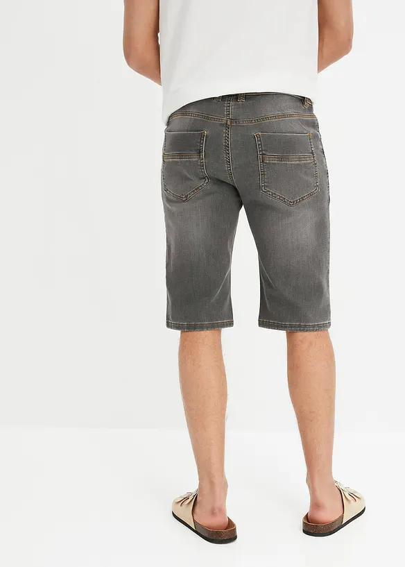 Bermuda confortable en jean et molleton, Regular, bonprix