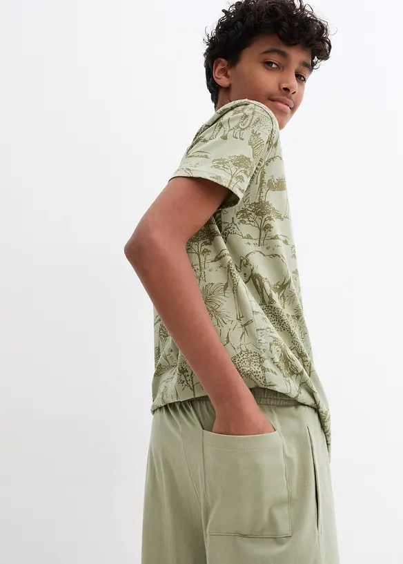 T-shirt et bermuda coton garçon (ens. 2 pces), bonprix