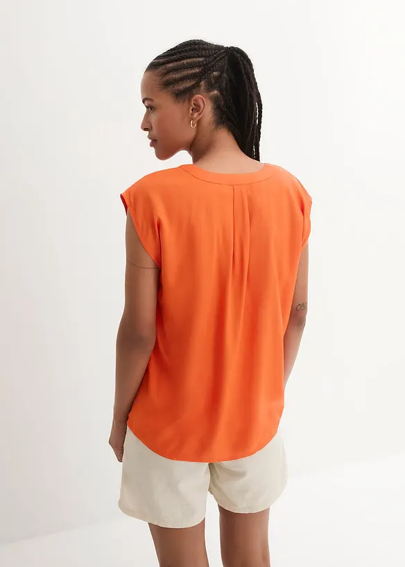 Blouse manches courtes en viscose fluide, bonprix