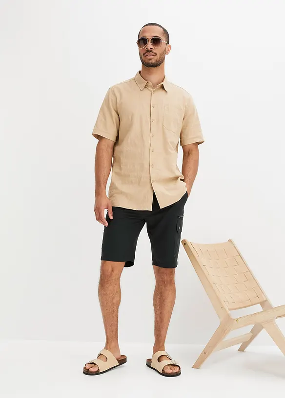 Bermuda cargo en microfibre, Regular, bonprix