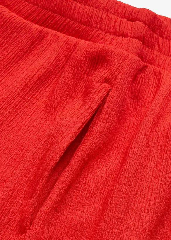 Short en jersey texturé à taille haute élastiquée, bonprix