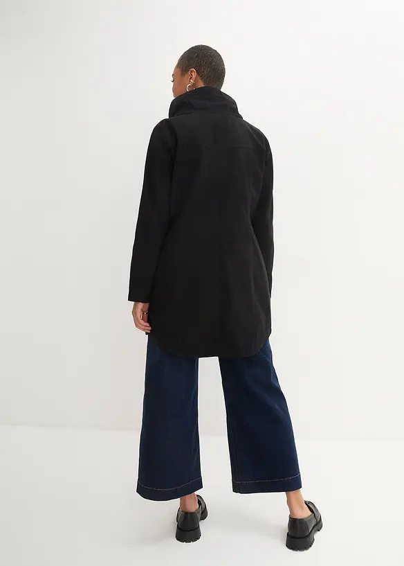 Parka courte en coton à col montant, cintrée, bonprix