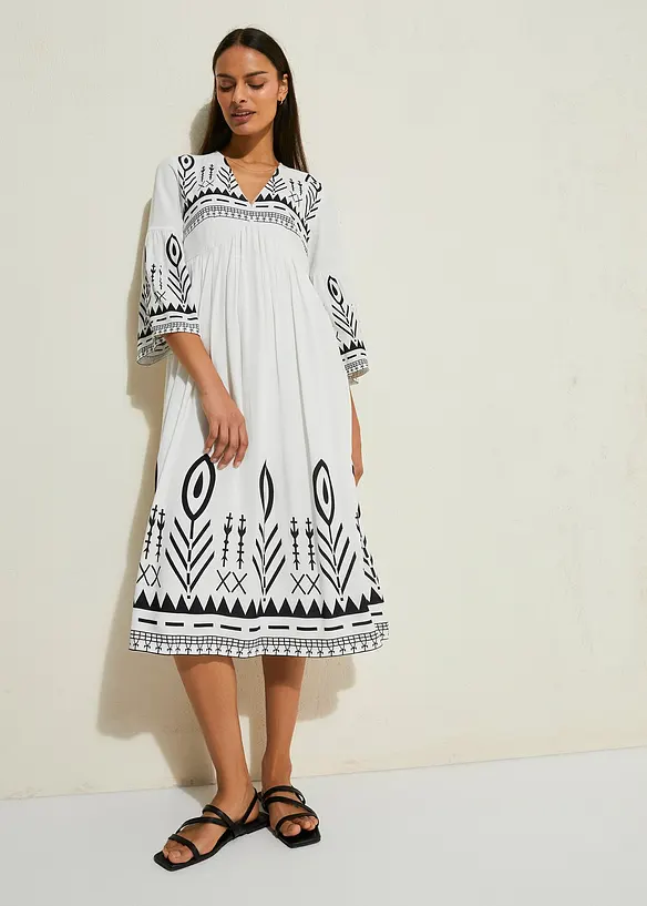 Robe midi en viscose fluide, bonprix