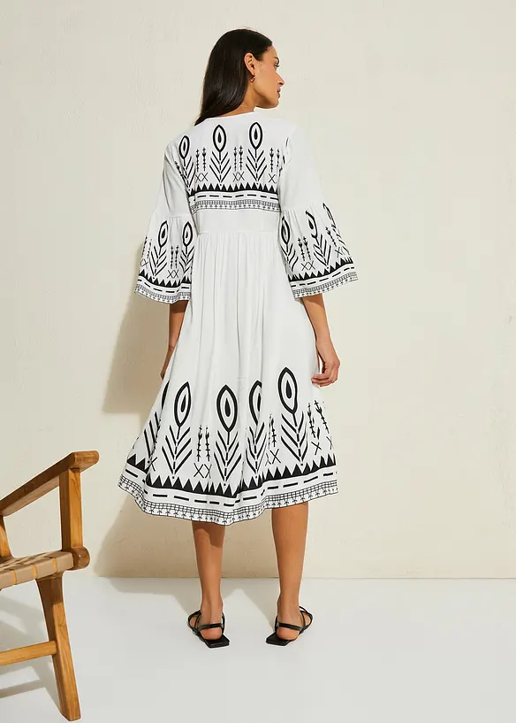 Robe midi en viscose fluide, bonprix