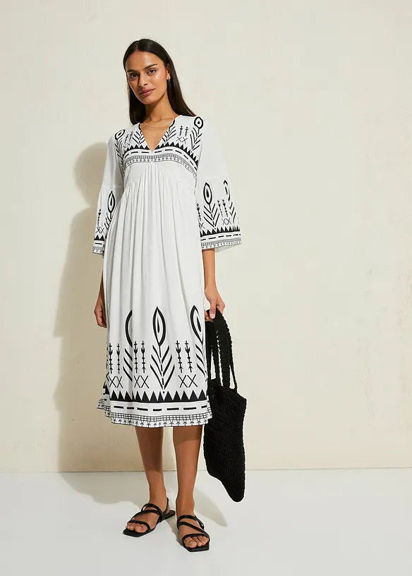 Robe midi en viscose fluide, bonprix
