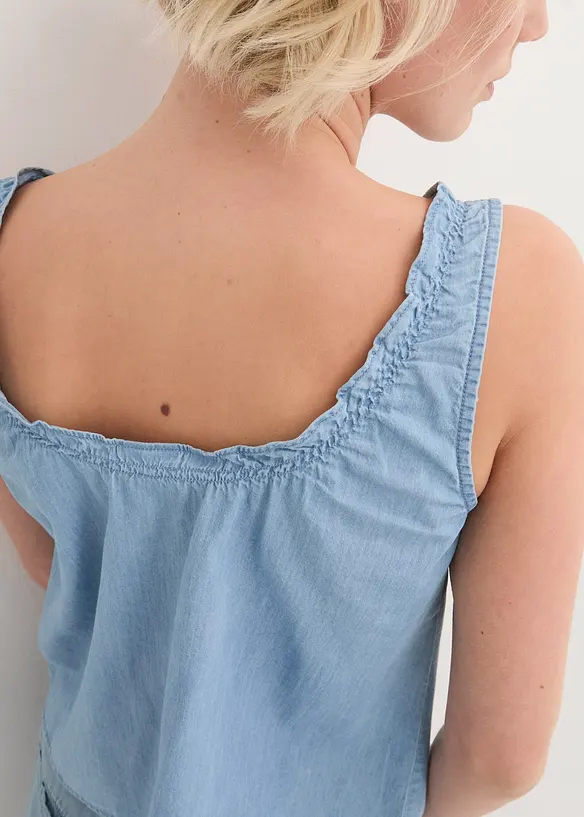 Chemisier sans manches en jean, bonprix