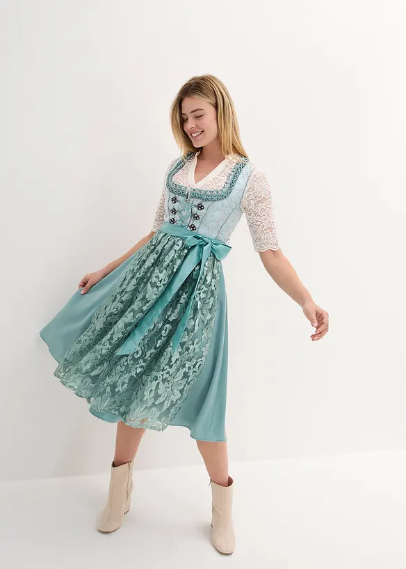 Dirndl avec tablier à sequins (ens. 2 pces), bonprix