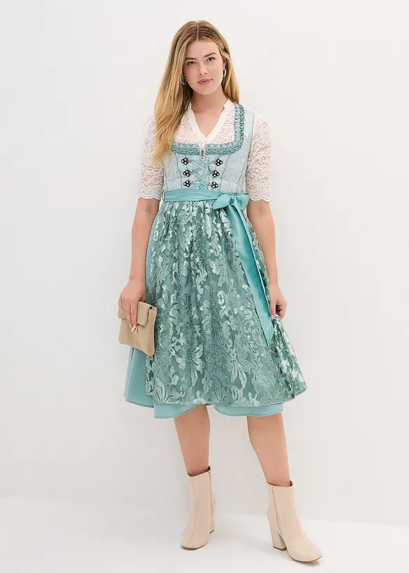 Dirndl avec tablier à sequins (ens. 2 pces), bonprix