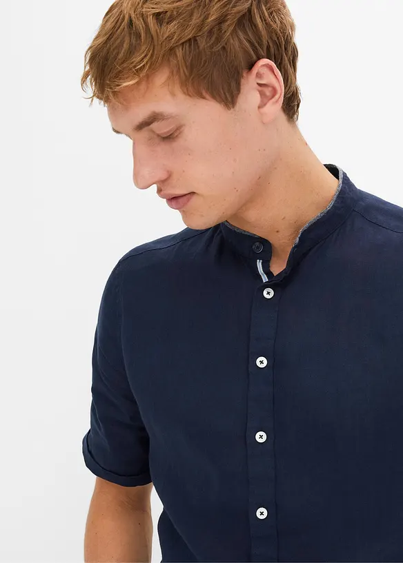 Chemise manches courtes en lin rafraîchissant, bonprix