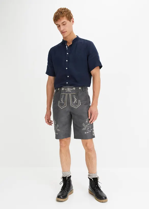 Chemise manches courtes en lin rafraîchissant, bonprix