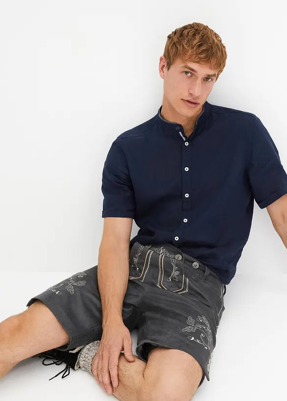 Chemise manches courtes en lin rafraîchissant, bonprix