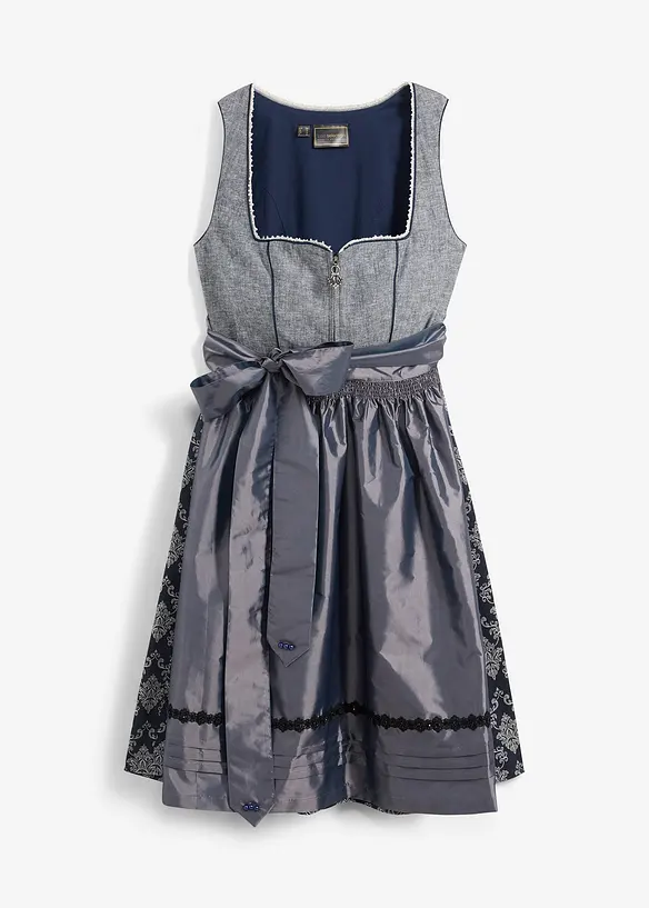 Dirndl avec jacquard et tablier (ens. 2 pces), bonprix