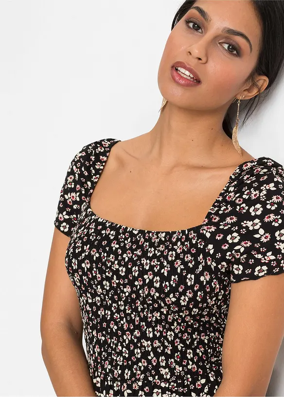 Robe longue imprimée en viscose, bonprix